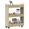 Skříňka na kolečkách dub sonoma 60x22x79 cm kompozitní dřevo 840417