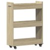 Skříňka na kolečkách dub sonoma 60x22x79 cm kompozitní dřevo 840417