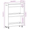 Skříňka na kolečkách dub sonoma 60x22x79 cm kompozitní dřevo 840417
