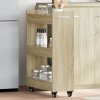 Skříňka na kolečkách dub sonoma 60x22x79 cm kompozitní dřevo 840417