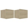 Noční stolky 2 ks dub sonoma 40 x 30 x 30 cm kompozitní dřevo 801060