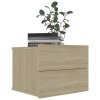 Noční stolky 2 ks dub sonoma 40 x 30 x 30 cm kompozitní dřevo 801060