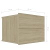 Noční stolky 2 ks dub sonoma 40 x 30 x 30 cm kompozitní dřevo 801060