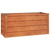 Zahradní vyvýšený záhon rezavý 100 x 40 x 45 cm cortenová ocel 151950