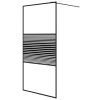Sprchová zástěna walk-in černá 100 x 195 cm čiré ESG sklo 152147