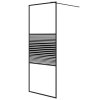 Sprchová zástěna walk-in černá 80 x 195 cm čiré ESG sklo 152145
