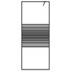 Sprchová zástěna walk-in černá 80 x 195 cm čiré ESG sklo 152145