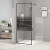 Sprchová zástěna walk-in černá 80 x 195 cm čiré ESG sklo 152145