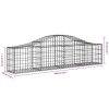 Klenutý gabionový koš 200 x 30 x 40/60 cm pozinkované železo 153382
