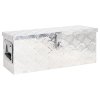 Úložný box stříbrný 60 x 23,5 x 23 cm hliník 152248