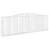 Klenutý gabionový koš 400 x 30 x 120/140 cm pozinkované železo 153406