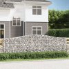 Klenutý gabionový koš 400 x 30 x 120/140 cm pozinkované železo 153406