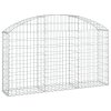 Klenutý gabionový koš 150 x 30 x 80/100 cm pozinkované železo 153444