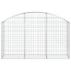 Klenutý gabionový koš 150 x 30 x 80/100 cm pozinkované železo 153444