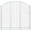 Klenutý gabionový koš 150 x 30 x 120/140 cm pozinkované železo 153446