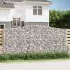 Klenutý gabionový koš 400 x 50 x 180/200 cm pozinkované železo 153419