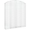 Klenutý gabionový koš 200 x 30 x 220/240 cm pozinkované železo 153471