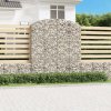 Klenutý gabionový koš 200 x 30 x 220/240 cm pozinkované železo 153471