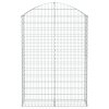Klenutý gabionový koš 100 x 30 x 140/160 cm pozinkované železo 153427