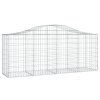 Klenutý gabionový koš 200 x 50 x 80/100 cm pozinkované železo 153394