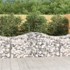 Klenutý gabionový koš 200 x 50 x 80/100 cm pozinkované železo 153394