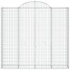 Klenutý gabionový koš 200 x 50 x 180/200 cm pozinkované železo 153499