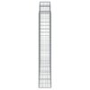 Klenutý gabionový koš 200 x 50 x 180/200 cm pozinkované železo 153499