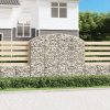 Klenutý gabionový koš 200 x 50 x 160/180 cm pozinkované železo 153478
