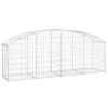 Klenutý gabionový koš 200 x 50 x 60/80 cm pozinkované železo 153473