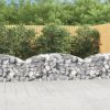 Klenutý gabionový koš 200 x 50 x 60/80 cm pozinkované železo 153473