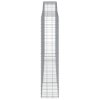 Klenutý gabionový koš 400 x 50 x 220/240 cm pozinkované železo 153541