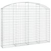 Klenutý gabionový koš 200 x 30 x 140/160 cm pozinkované železo 153467