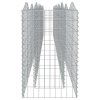Klenutý gabion vyvýšený záhon 600x50x100 cm pozinkované železo 153548