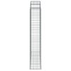 Klenutý gabionový koš 200 x 50 x 220/240 cm pozinkované železo 153501