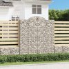 Klenutý gabionový koš 200 x 50 x 220/240 cm pozinkované železo 153501