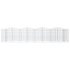 Klenutý gabion vyvýšený záhon 400x100x100 cm pozinkované železo 153555