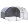 Venkovní klec pro kuřata 3 x 4 x 2 m pozinkovaná ocel 3095473