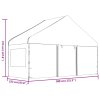Altán se střechou bílý 15,61 x 5,88 x 3,75 m polyethylen 3155499