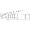 Altán se střechou bílý 20,07 x 5,88 x 3,75 m polyethylen 3155501