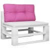 Poduška na palety růžová 70 x 40 x 12 cm textil 360599