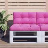Poduška na palety růžová 70 x 40 x 12 cm textil 360599