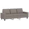 3místná pohovka s podnožkou taupe 180 cm textil 3201158