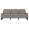 3místná pohovka s podnožkou taupe 180 cm textil 3201158