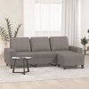 3místná pohovka s podnožkou taupe 180 cm textil 3201158