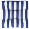Poduška na palety modré a bílé pruhy 50 x 50 x 12 cm textil 360440