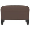 Podnožka hnědá 60 x 50 x 41 cm umělá kůže 349337
