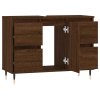 Koupelnová skříňka hnědý dub 80 x 33 x 60 cm kompozitní dřevo 831651
