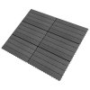 WPC dlaždice 60 x 30 cm 6 ks 1 m² šedé 49056