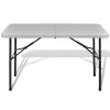 Skládací zahradní stůl 122 cm HDPE bílý 41568