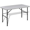 Skládací zahradní stůl 122 cm HDPE bílý 41568